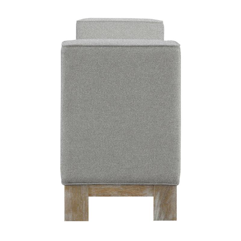 Abbyson Cape Cod Stain-Resistant Fabric Upholstered Bedroom Bench (Queen)