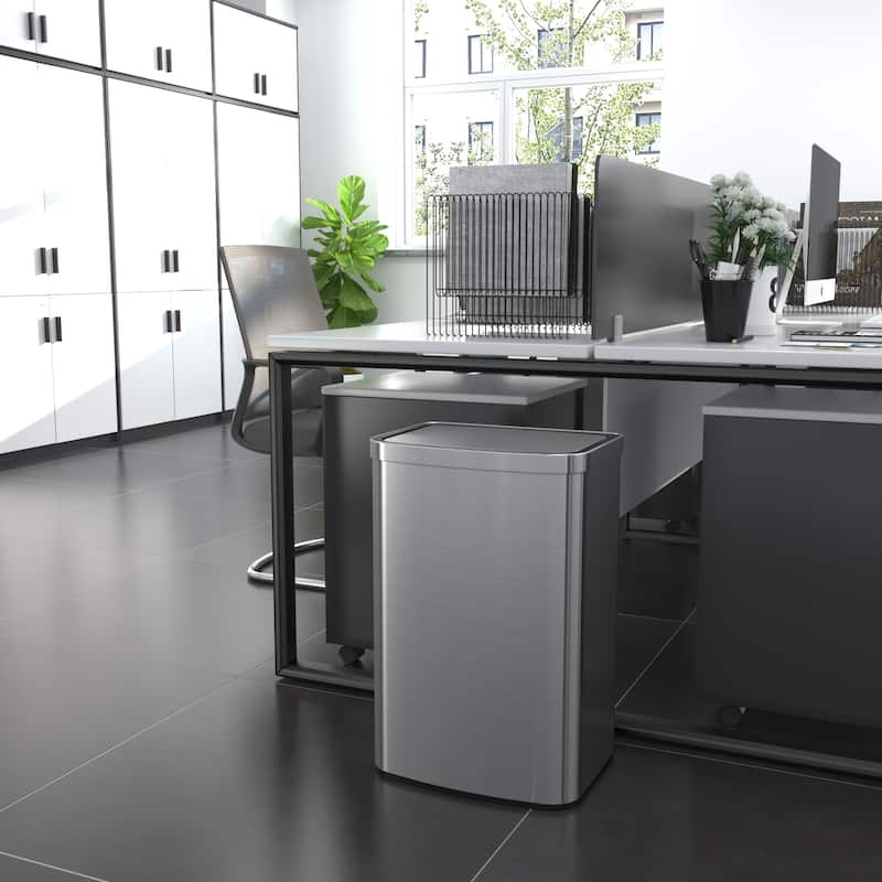Innovaze 15.6 Gal./60 Liter Stainless Steel Motion Sensor Trash Can for Kitchen