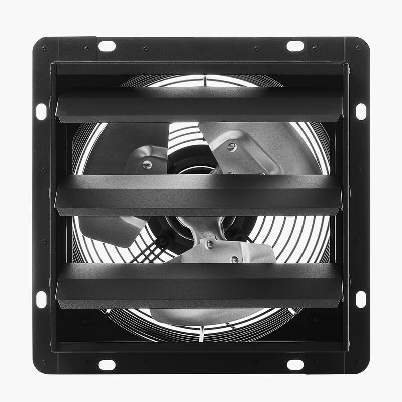 12 inch Shutter Exhaust Fan, Attic Vent Fan with Smart Programming Variable Speed Temperature Control, 1500 CFM, EC Motor