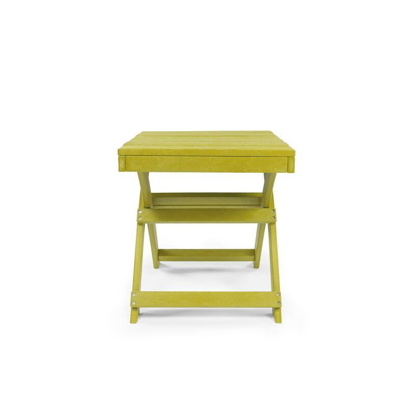 Santorini Fully Assembled All-Weather Recycled HDPE Outdoor Folding Side Table