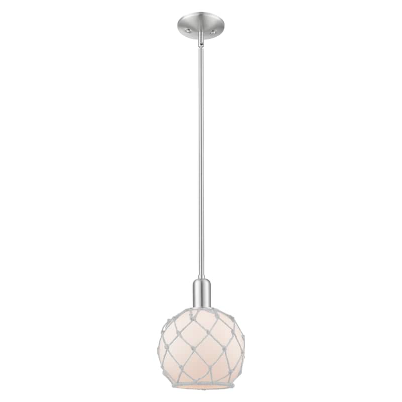 Innovations Lighting Endless Possibilities Arcadia - Farmhouse Rope - 1 Light 8" Stem Hung Mini Pendant