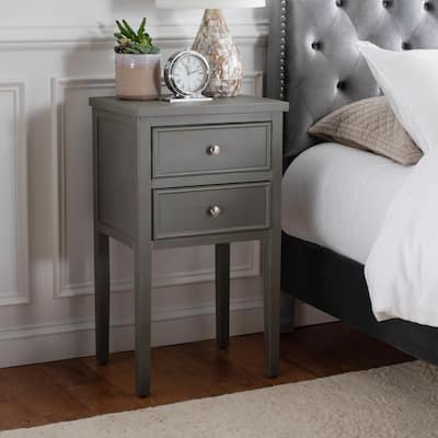 SAFAVIEH Toby Ash Grey End Table - 17" W x 15" D x 30" H