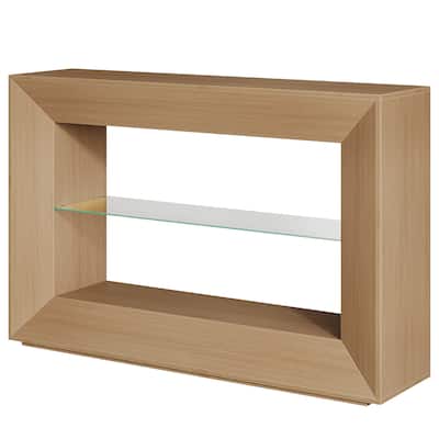 55-Inch Farmhouse Console Table 3-Tier Sofa Table for Entryway