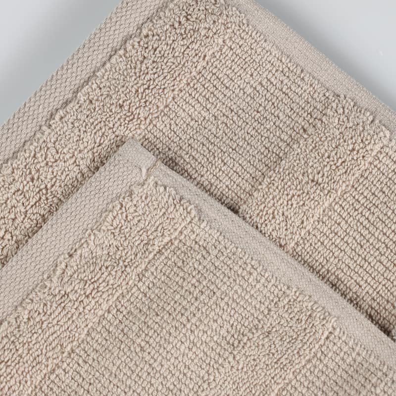 Quick-Dry Ribbed 3-Piece Cotton Towel Set by Superior