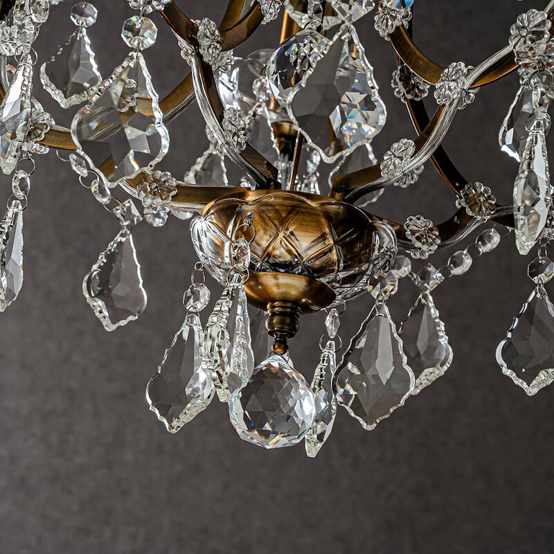 CraftHome 5/12 Light Classic/Traditional Candlestick Chandelier with Crystal Accent