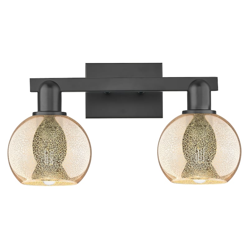 Innovations Lighting Endless Possibilities Arcadia - Athens - 2 Light 17" Bath Vanity Light - Mercury/Matte Black