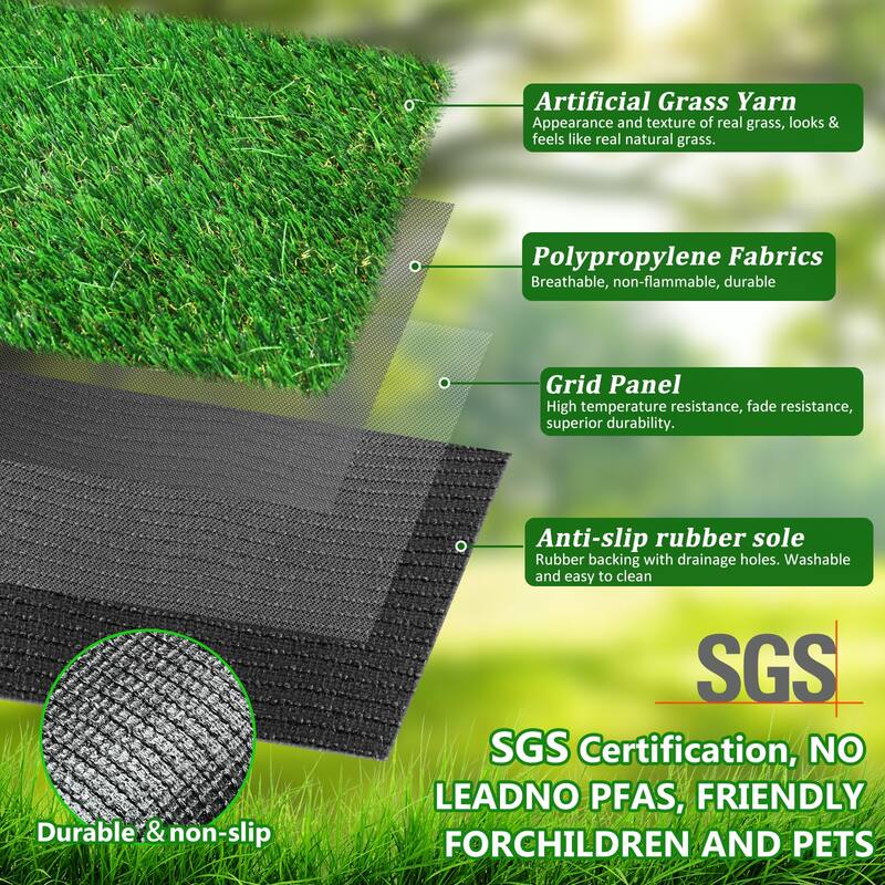 Outdoor Artificial Grass Runner Rug