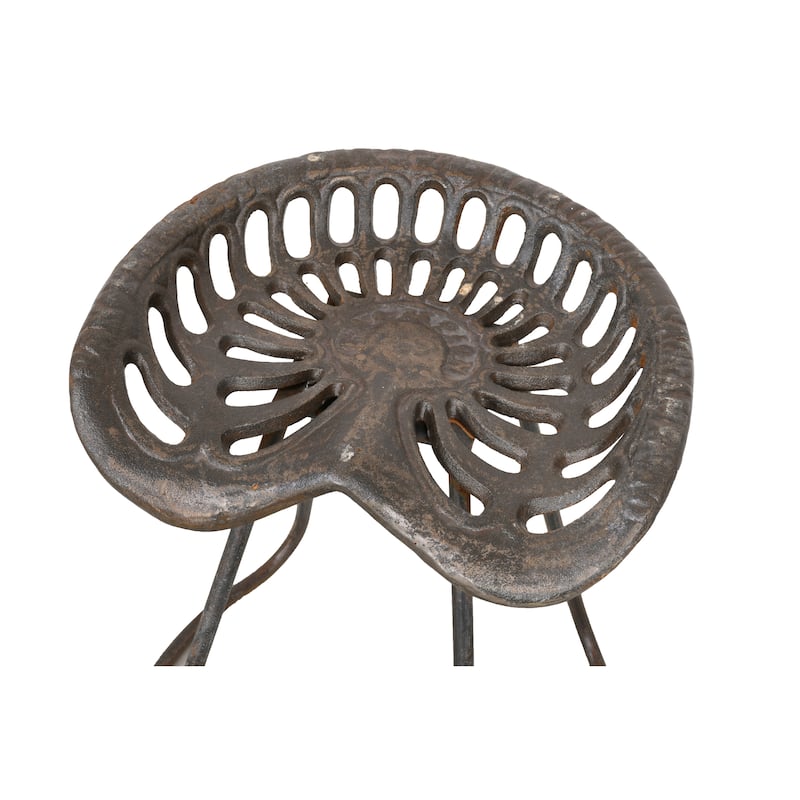 Cast Iron Tractor Seat Counter Height Industrial Stool