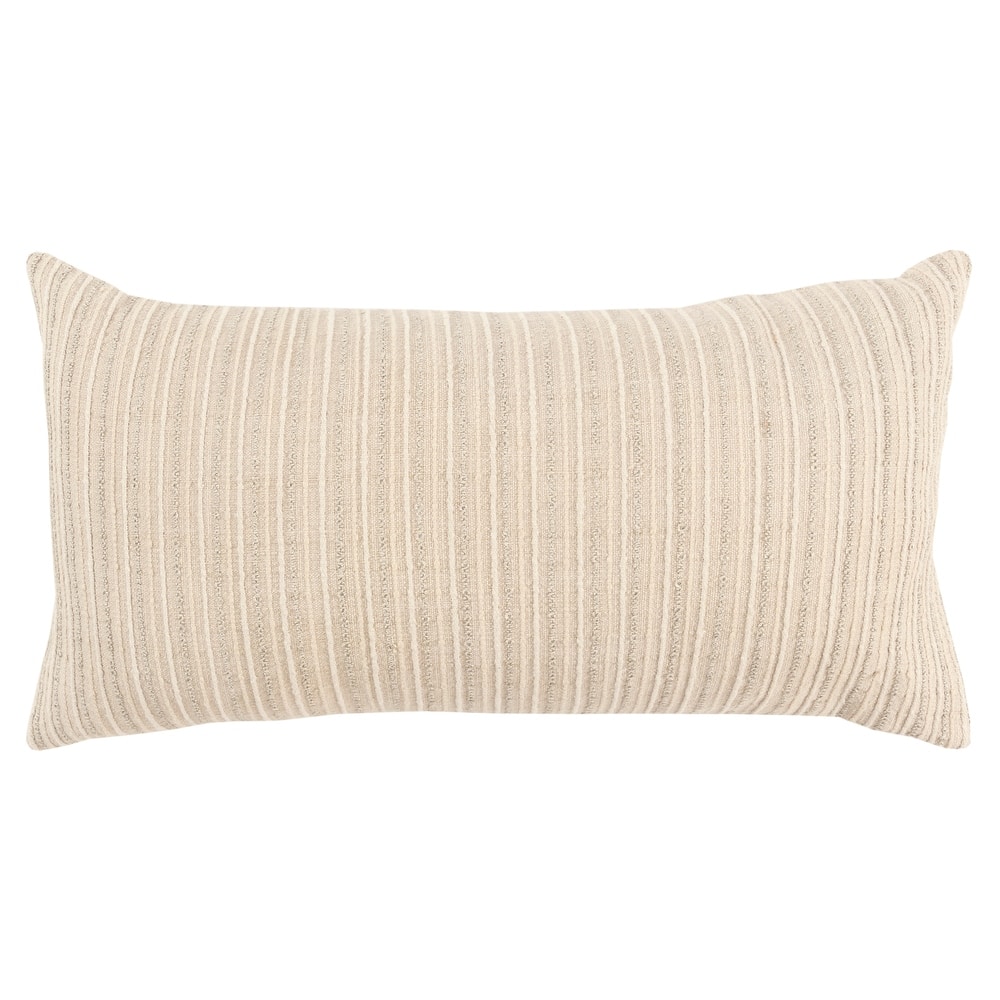 Rizzy Home Tonal Stripe Textured Solid Throw Pillow Cover