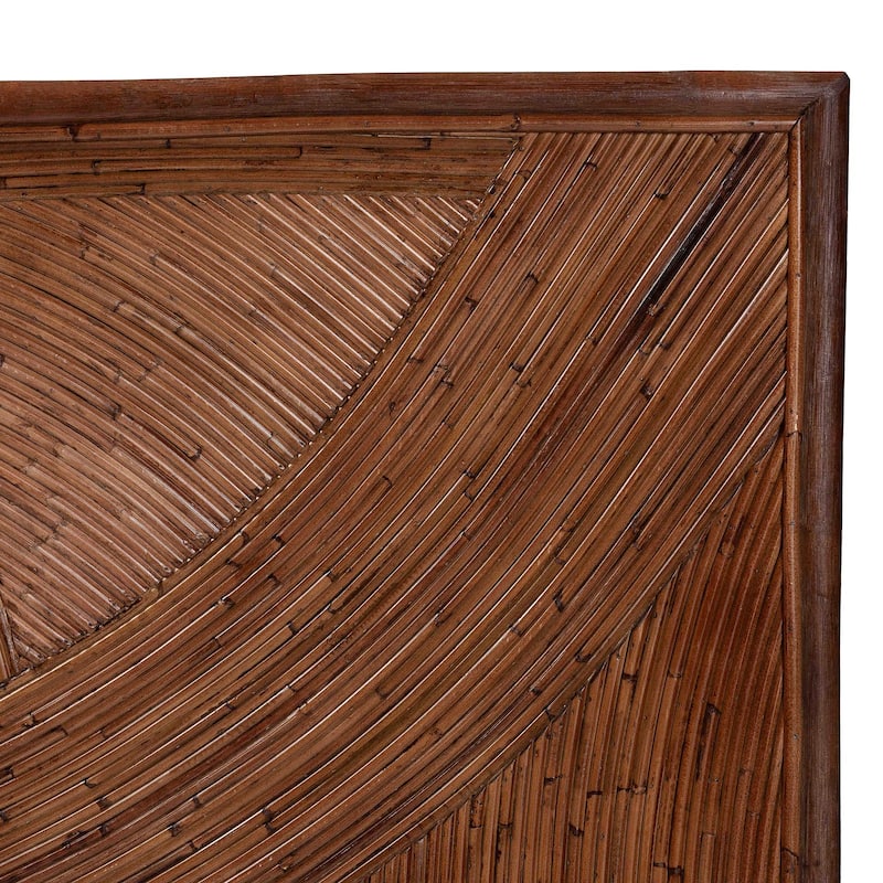 Elettra Bohemian Dark Brown Rattan Standalone Headboard