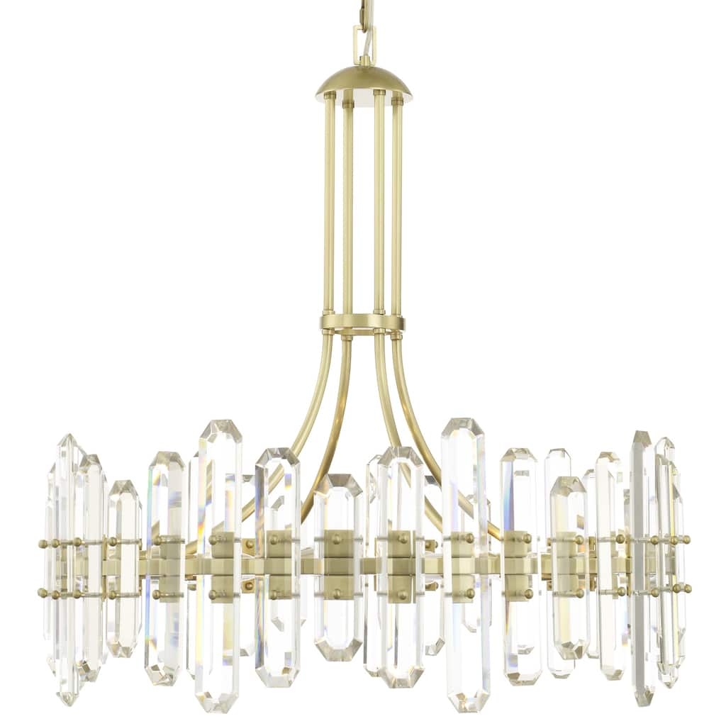 Bolton 12 Light Aged Brass Chandelier - 31'' W x 28.25'' H - 31'' W x 28.25'' H