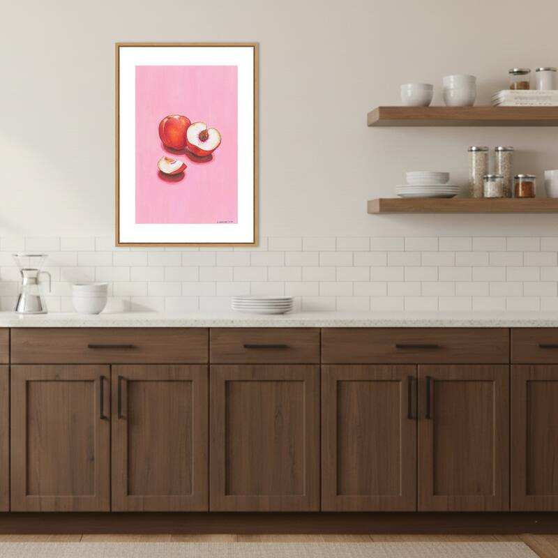 Peaches by Roxanne Moolman Framed Canvas Wall Art Print