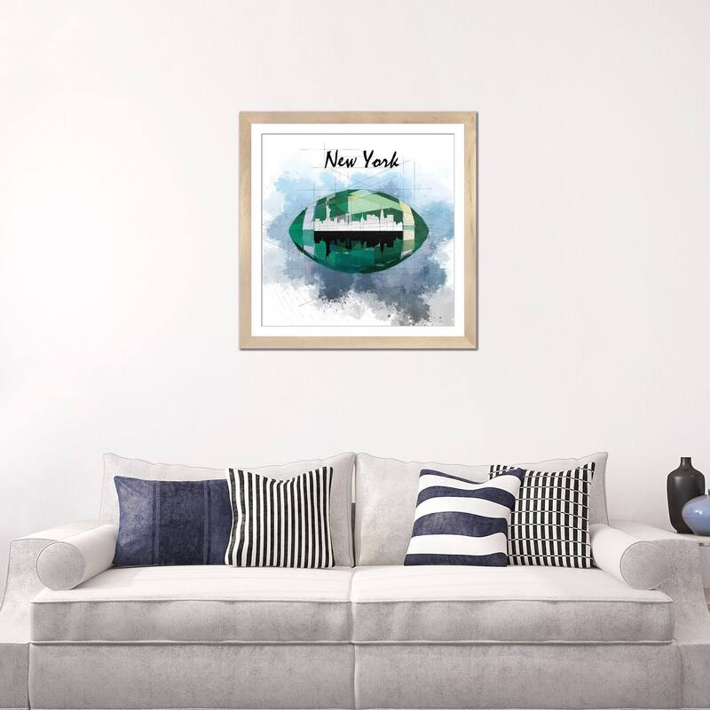 iCanvas "Football New York Jets" by Katia Skye