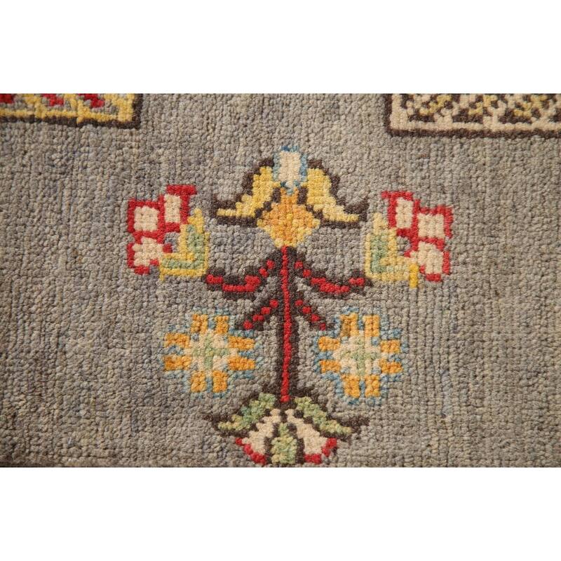 Kazak Oriental Accent Rug Hand-Knotted Geometric Wool Carpet - 3'5"x 5'0"