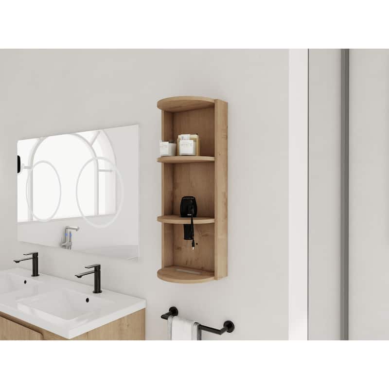12" Bathroom Wall-Mounted Storage Rack, Float Mounting Design,(KD-Packing)