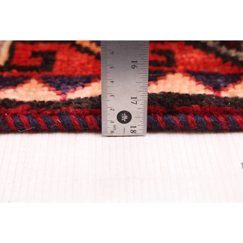 ECARPETGALLERY Hand-knotted Melis Vintage Dark Red Wool Rug - 4'8 x 6'6