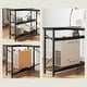 preview thumbnail 61 of 113, Small L Shaped Desk with Storage Shelves Corner Computer Desk
