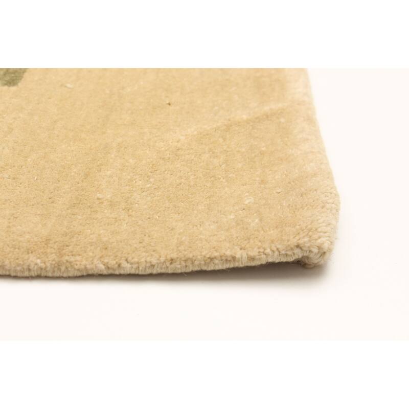 ECARPETGALLERY Hand-knotted Peshawar Ziegler Green Wool Rug - 4'2 x 6'2