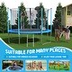 preview thumbnail 4 of 7, 10FT Indoor Trampoline with Safety Net And Basketball Hoop Perfect for Active Kids
