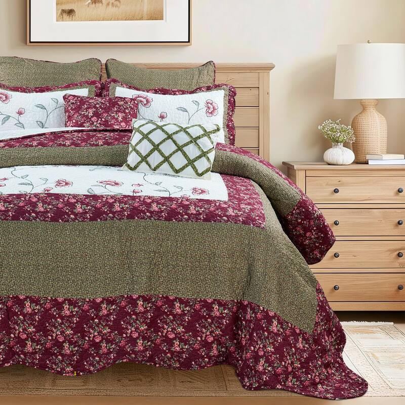Serenta Oversized Saigon 7 Piece Bedspread Set, Queen and King