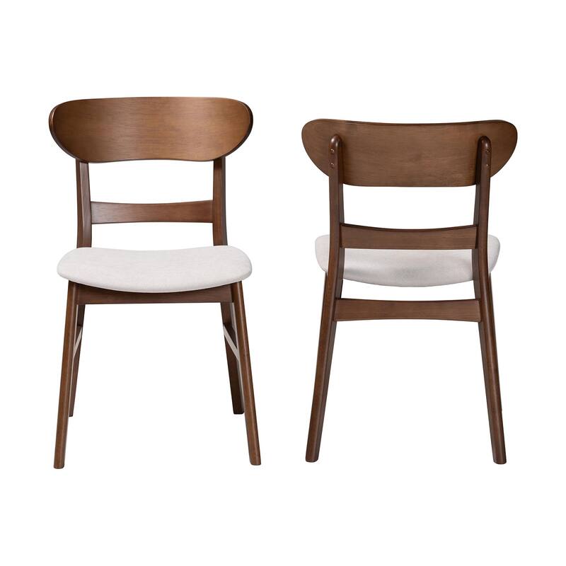 Everwood Dining Chair - Bentwood Frame Seating with Contoured Back and Padded Seat, Mid-Century Style Side Chair