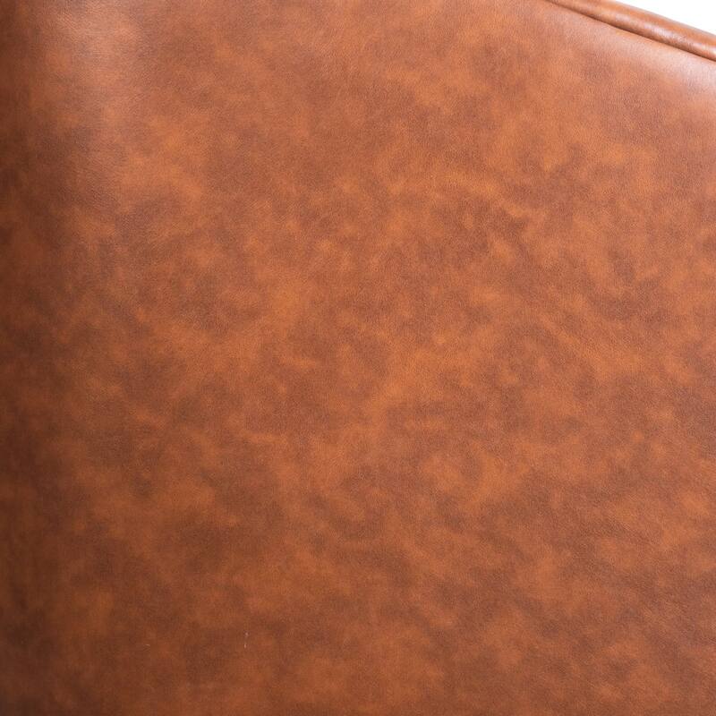 Traditional Club Style Upholstered Accent Chair with 360° Swivel Metal Base