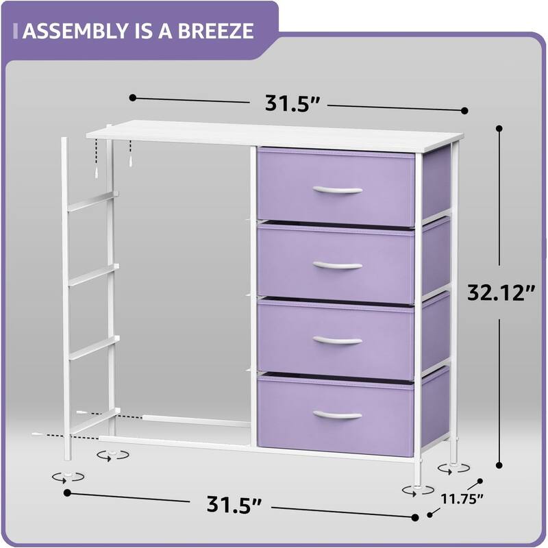 Sorbus Dresser w/ 8 Fabric Bin Drawers- Furniture Storage Chest for Kids Bedroom