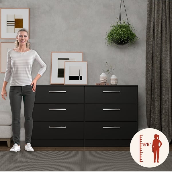 Kappesberg Sofia 50"W 6-Drawer Horizontal Dresser undefined Modern Bedroom Storage - On Sale - Bed Bath & Beyond - 41159758 Kappesberg Sofia 50"W 6-Drawer Horizontal Dresser undefined Modern Bedroom Storage - On Sale - Bed Bath & Beyond - 41159758