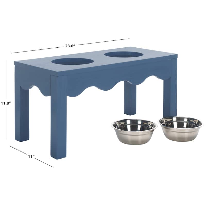 SAFAVIEH Lilith Raised Pet Feeder - 24"W x 11"D x 12"H
