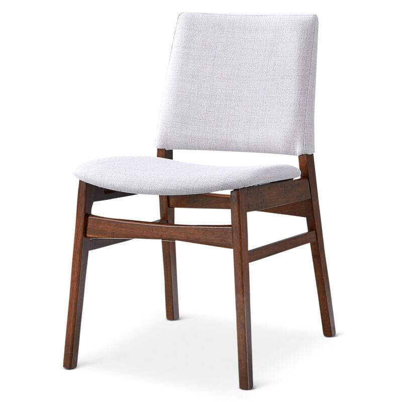 GDFStudio - Gusto Modern Fabric Dining Chair with Solid Wood Frame & Mid-Century Silhouette, Set of 2 - 31"