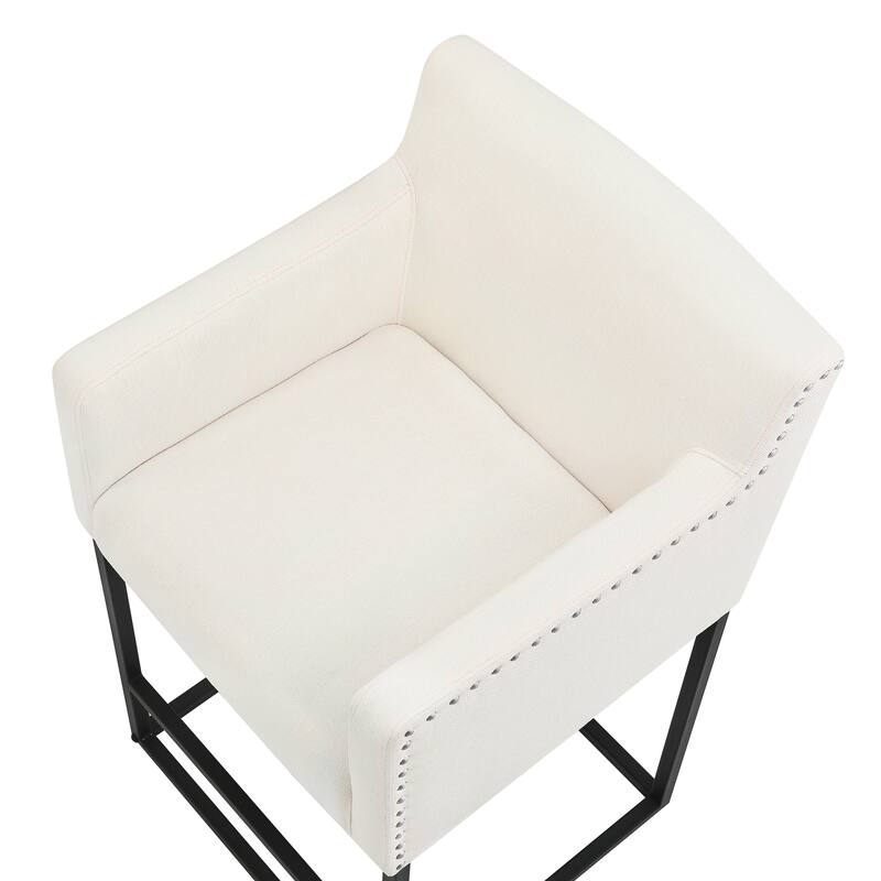 Modern Counter Height Bar Stools Fabric Upholstered Counter Stool