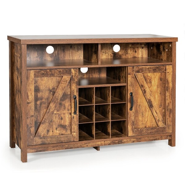 Buffet Sideboard Kitchen Storage Cabinet w Wine Rack 2 Door