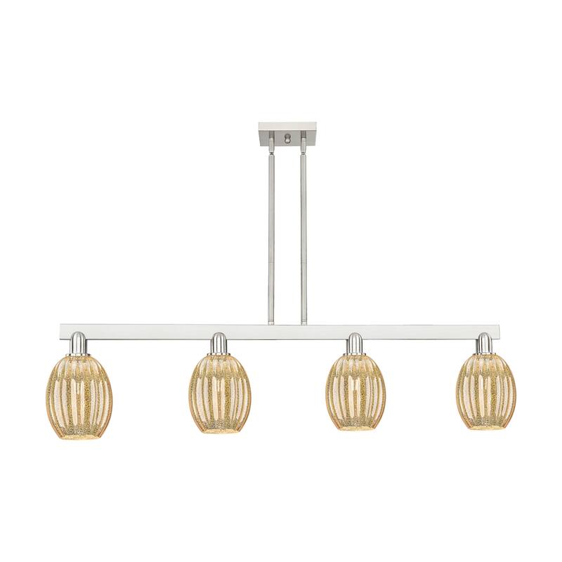 Innovations Lighting 716-4I-12-48 Preston Linear Preston 4 Light 48" - Brushed Satin Nickel / Mercury