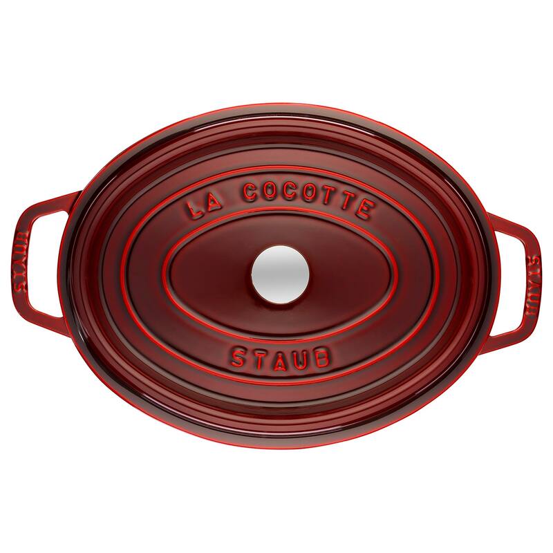 STAUB Cast Iron Oval Cocotte, Dutch Oven, 5.75-quart, serves 5-6, Made in France - 5.75-qt