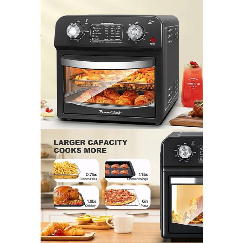 12.5 Quart 7-in-1 Convection Toaster Oven, 1500W, 5 Pre-set Menus
