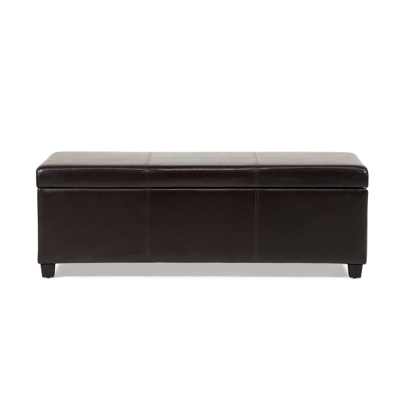 DH Basic Modern Brian 48-inch Rectangular Linen Storage Ottoman Bench by Denhour