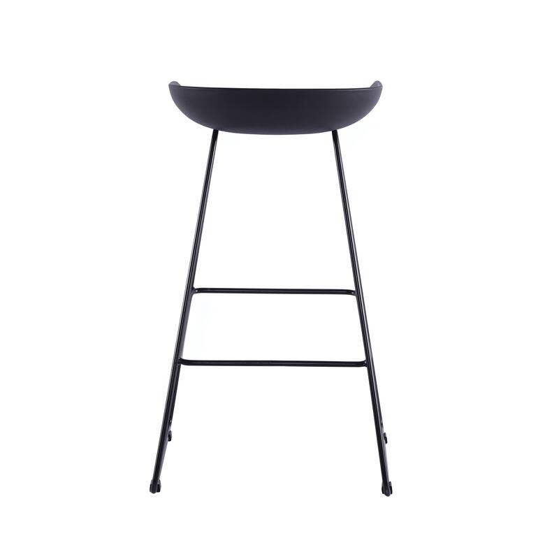 Porthos Home Aaro Plastic Bar Stools with Iron Sled Legs, Set of 2