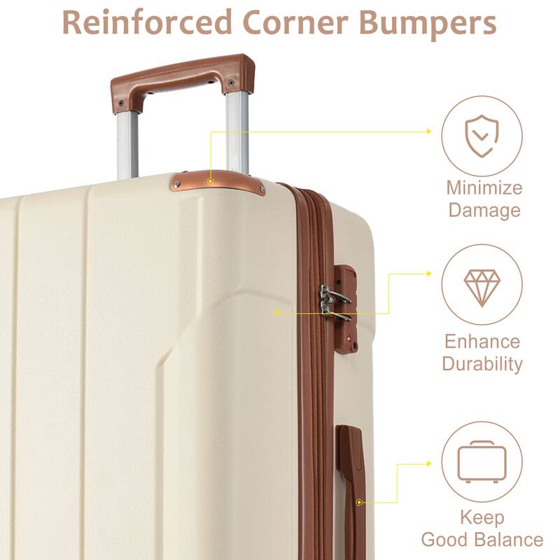 3PCS Expandable Hard Shell Luggage Sets