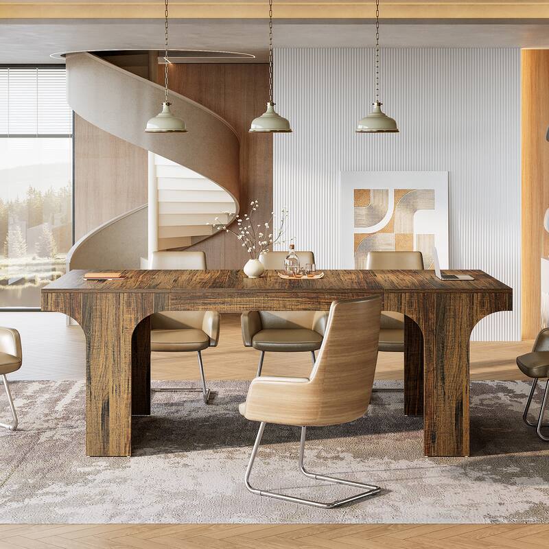 Large Executive Conference Table, Office Meeting Table, Boardroom Computer Writing Desk Workstation Accent Table