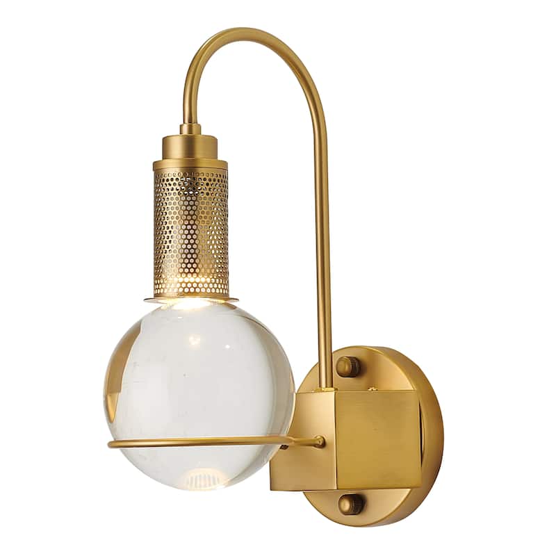 1-Light W4.7'' Antique Brass Arched Arm Wall Sconce