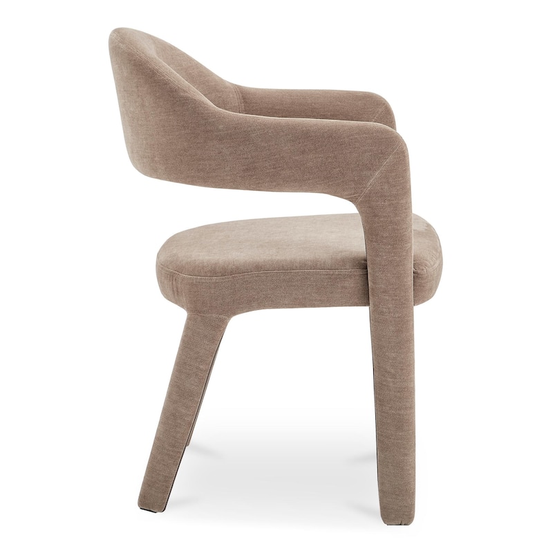 NADAAL STUDIOS Bryn, Upholstered Dining Chair With Open Barrel Back - 23.6"W x22.6"D x31.9"H