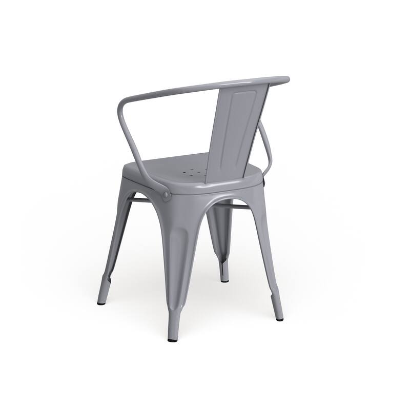 Metal Indoor-Outdoor Chair with Arms