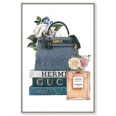 Books and Coco Orange Canvas by Art Remedy
