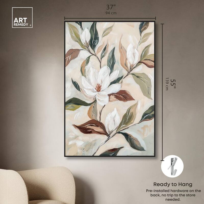 Soft Magnolia I Canvas by Art Remedy