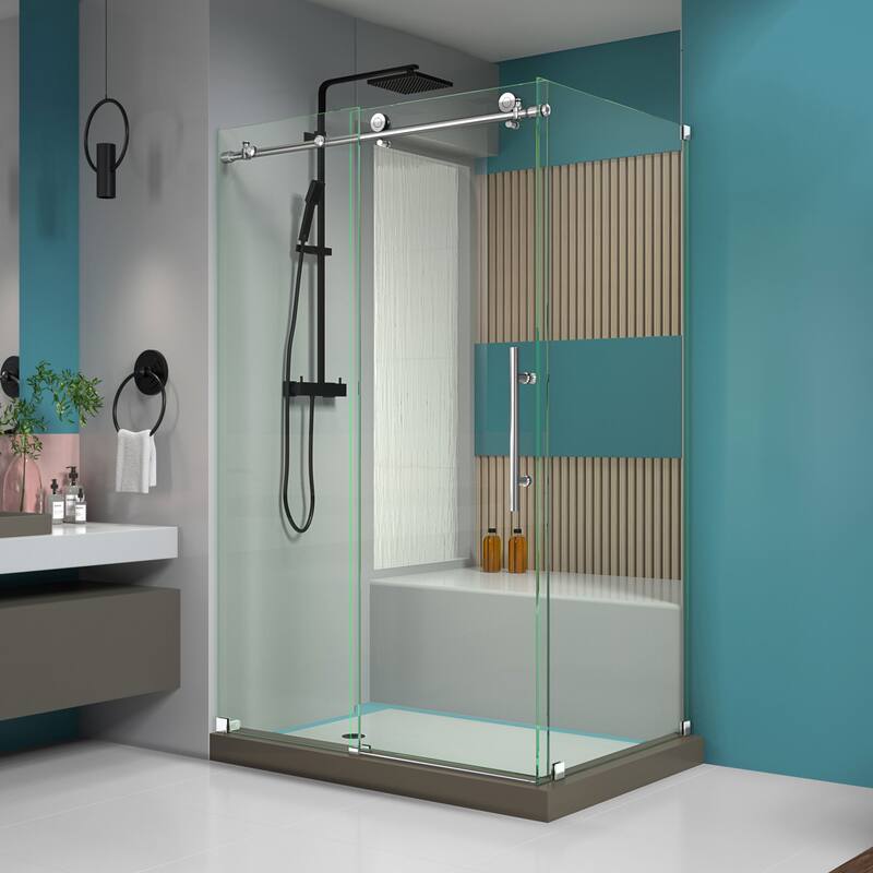 DreamLine Enigma-X 34 1/2 in. D x 48 3/8 in. W x 76 in. H Sliding Shower Enclosure - 34.5" x 44.38" - 48.38"
