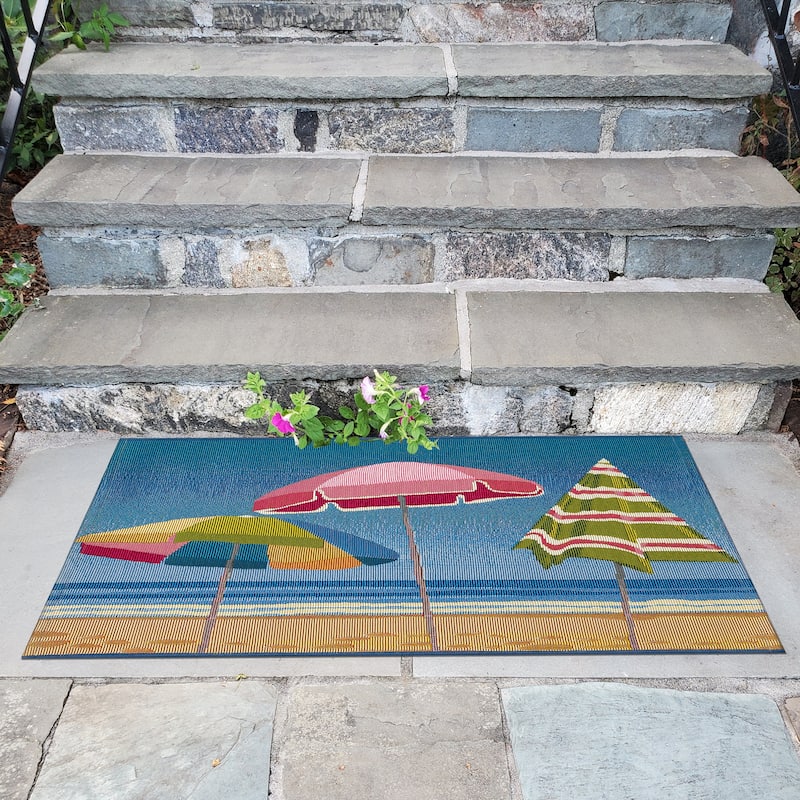 Liora Manne Esencia Beach Umbrella Indoor/Outdoor Mat