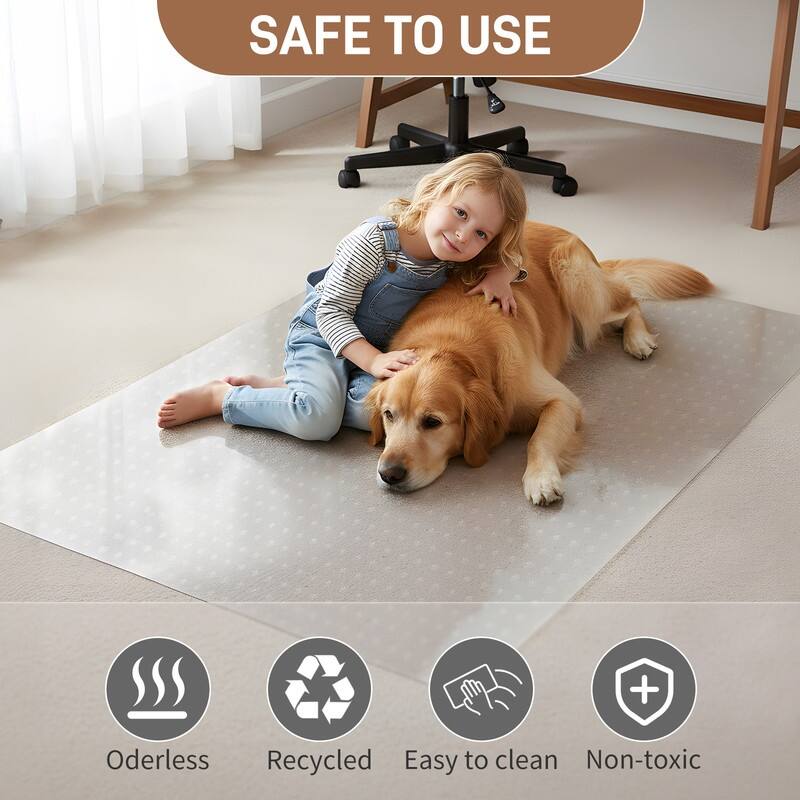 30 X 48 Inches Studded Pvc Frosted Rectangular Floor Mat