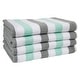 preview thumbnail 1 of 32, Arkwright Cabo Cabana 4-Piece Oversized Striped Beach Towel Set - 30x70 Grey/Green