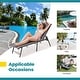 preview thumbnail 28 of 52, Pellebant Outdoor Lounge Chair Aluminum Adjustable Backrest with Side Table