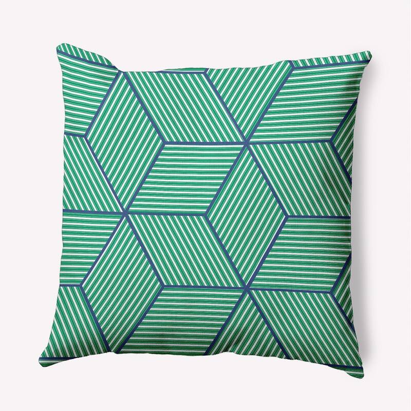 Cube Stack Indoor/Outdoor Throw Pillow - True Mint - 16" x 16"